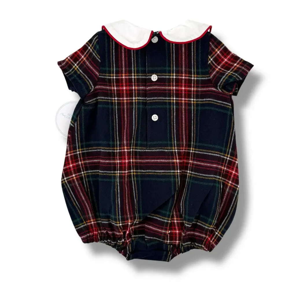 Edgehill Collection Tartan Plaid Flannel Bubble Romper Baby Boy Size 12 Months